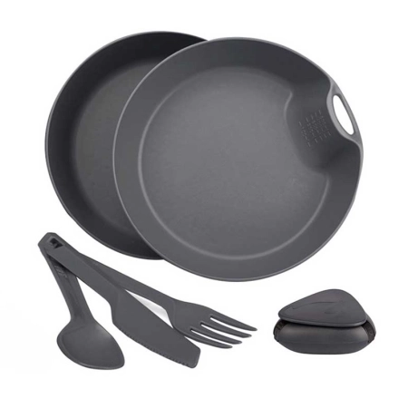 ست ظروف 1 نفره لایف کمپ 6 تکه کمبو کد 45818 - طوسی