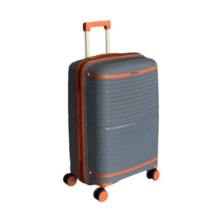 چمدان نشکن تیتان پلورا مدل TP6666 سایز کوچک - ذغالی