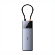 هاب USB-C ده پورت بیسوس مدل Metal Gleam II B00061800813-00 - خاکستری