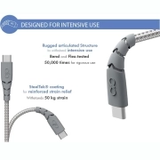 کابل شارژ سریع USB-A به USB-C فورس مدل FPCBLAC2MG طول 2m - خاکستری 1