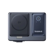 شارژر رومیزی مگنتی چندکاره بیسوس مدل Nomos Qi2 140W - مشکی 4