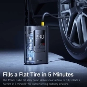 پمپ باد لاستیک ماشین قابل حمل بیسوس مدل GoTrip VA1 Super Mini - مشکی