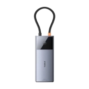 هاب USB-C شش پورت بیسوس مدل Metal Gleam 2 Series - خاکستری