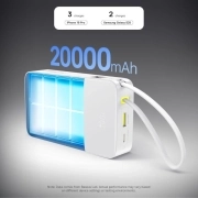 پاوربانک بیسوس مدل EnerFill FC51 Bipow2 Pro ظرفیت 20000mAh - سفید 3