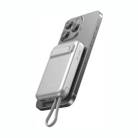 پاوربانک مگنتی گرین لاین مدل DXB Magsafe ظرفیت 10000mAh - نقرهای