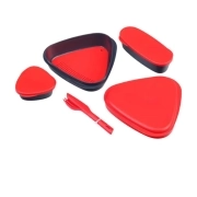 ست 8 تکه لایف کمپ مدل LunchKit کد 45816 - طوسی تیره - قرمز