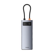 هاب USB-C هفت پورت بیسوس مدل Metal Gleam- خاکستری