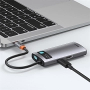 هاب USB چهار پورت بیسوس مدل Metal Gleam CAHUB-CY0G – خاکستری