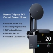 پایه نگهدارنده گوشی بیسوس مدل T-Space TC1 – مشکی