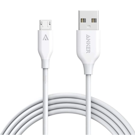 کابل شارژ USB-A به MicroUSB انکر مدل A8133H21 طول 1.8m - سفید