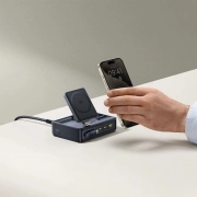 شارژر رومیزی مگنتی چندکاره بیسوس مدل Nomos Qi2 140W - مشکی