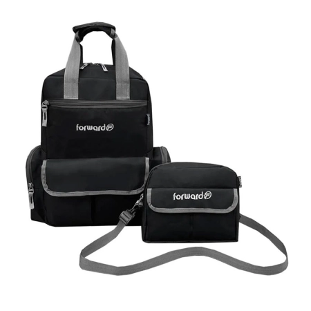 کوله پشتی سیسمونی فوروارد مدل FCLT3345 به همراه کیف رودوشی - مشکی