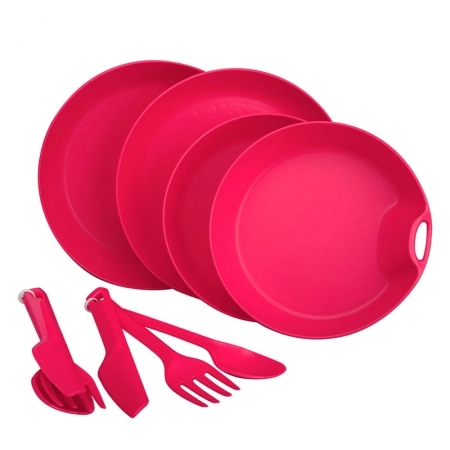 ست ظروف 2 نفره لایف کمپ 10 تکه کد 45806 - سرخابی