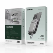 پاوربانک مگنتی گرین لاین مدل DXB Magsafe ظرفیت 10000mAh و توان 22.5W - نقره‌ای 1