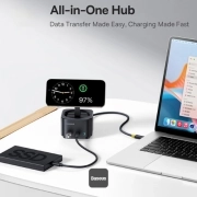 هاب USB-C 7 پورت بیسوس مدل MagPro Series II – مشکی
