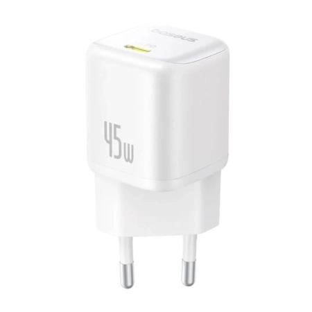 شارژر دیواری بیسوس مدل PicoGo GaN 45W - سفید