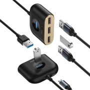 هاب USB چهار پورت بیسوس مدل SQUARE ROUND – مشکی
