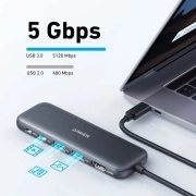 هاب USB-C پنج پورت انکر مدل A8355H11 - مشکی 3