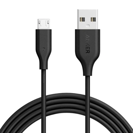 کابل شارژ USB-A به MicroUSB انکر Powerline مدل A8133H11 طول 1.8m - مشکی