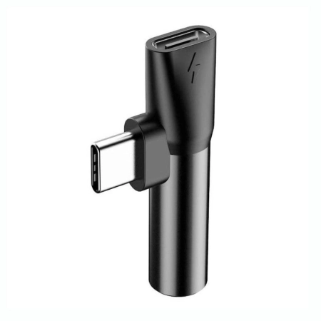 مبدل USB-C به AUX/USB-C بیسوس مدل L41 - مشکی