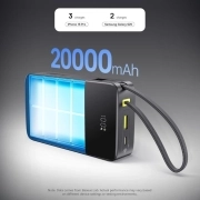 پاوربانک بیسوس مدل EnerFill FC51 Bipow2 Pro ظرفیت 20000mAh - مشکی 1