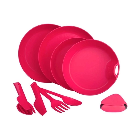 ست ظروف 2 نفره لایف کمپ 11 تکه کمبو کد 45819 - سرخابی