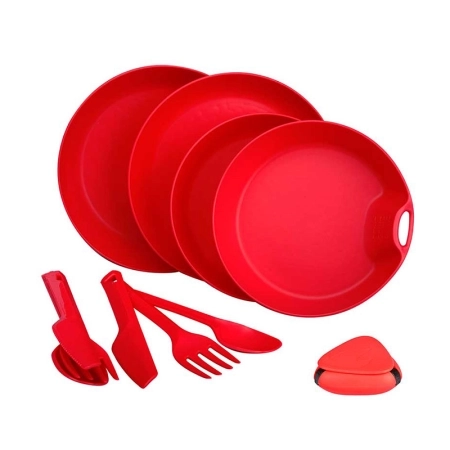 ست ظروف 2 نفره لایف کمپ 11 تکه کمبو کد 45819 - قرمز