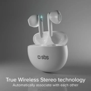 هندزفری بلوتوثی SBS مدل TEEARPURDTWSBTW - سفید 1