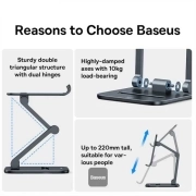 هولدر موبایل بیسوس مدل Biaxial Foldable - خاکستری