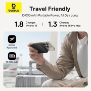پاوربانک مگنتی بیسوس مدل Airpow II Qi2 p10080000123-00 ظرفیت 10000mAh – مشکی 1