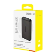 پاوربانک بیسوس مدل LIPOW Dual ظرفیت 20000mAh همراه با کابل سفید – مشکی