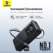 پاوربانک بیسوس مدل Free2Pull PPLSCO1-20 ظرفیت 20000mAh و توان 65W همراه با کابل – مشکی 4