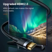 کابل HDMI بیسوس مدل Cafule 4K CADKLF-G01 طول 3m - مشکی 2