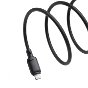 کابل شارژ سریع USB-A به Lightning بیسوس مدل Silky Series 2.4A طول 1m - مشکی