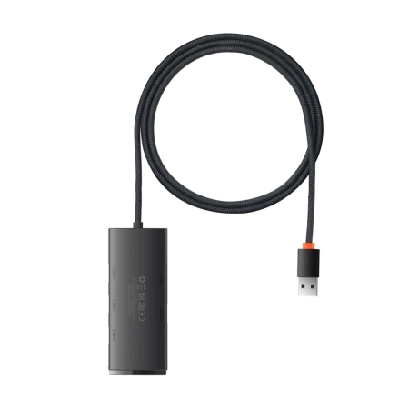 هاب USB-A چهار پورت بیسوس مدل Lite Series WKQX030101 - مشکی