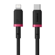 کابل شارژ سریع USB-C به Lightning بیسوس مدل Dura Series PD 20W طول 1m - قرمز/مشکی