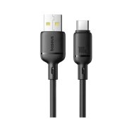 کابل شارژ سریع USB-A به USB-C بیسوس مدل Silky P10377703113-01 طول 2m – مشکی 4