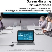 هاب USB-C شش پورت بیسوس مدل Metal Gleam Series- خاکستری