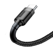 کابل شارژ سریع USB-A به USB-C بیسوس مدل Cafule 2A طول 2m - مشکی/خاکستری