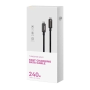 کابل شارژ سریع USB-C به USB-C بیسوس مدل cawj040001 طول 1m - مشکی