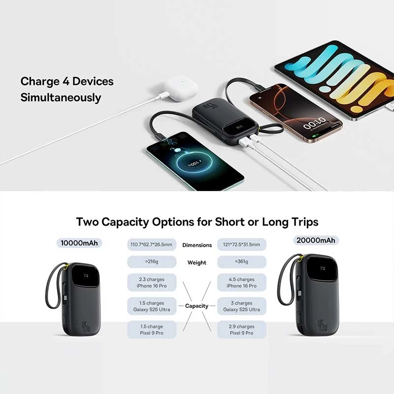 پاوربانک بیسوس مدل EnerFill FC31 ظرفیت 20000mAh -مشکی