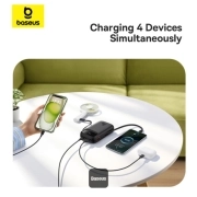 پاوربانک بیسوس مدل QPow2 PPQD4-20C ظرفیت 20000mAh همراه با کابل - مشکی 3