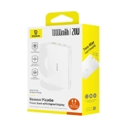پاوربانک بیسوس مدل PicoGo PPPG1W20 ظرفیت 10000mAh همراه با کابل - سفید 1