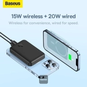 پاوربانک مگنتی بیسوس مدل ppcx070001 ظرفیت 10000mAh – مشکی 6
