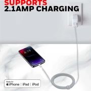 کابل شارژ USB به لایتنینگ هانیول مدل HC000018/CBL طول 1٫2 متر - نقره‌ای