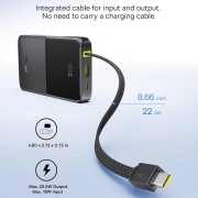 پاوربانک بیسوس مدل EnerFill FC51 Bipow2 Pro ظرفیت 10000mAh - مشکی