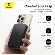 پاوربانک مگنتی بیسوس مدل Airpow II Qi2 p10080000123-00 ظرفیت 10000mAh – مشکی