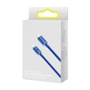کابل شارژ سریع USB-C به USB-C بیسوس مدل Crystal Shine 100W طول 1.2m – آبی