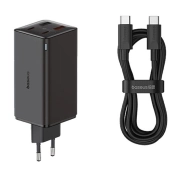 شارژر دیواری بیسوس مدل GaN6 Pro 100W همراه با کابل - مشکی