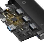 هاب چهار پورت USB-A بیسوس مدل Lite Series - مشکی 4